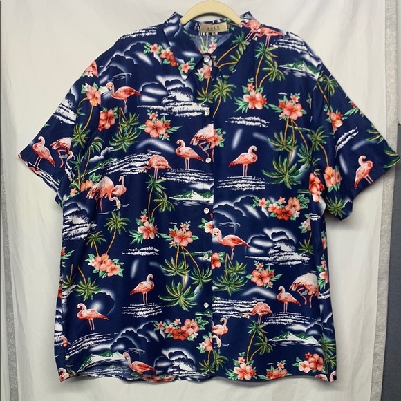 SSLR WOMENS COLLECTION Tropical Flamingo Print Shirt - Picture 1 of 8